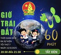 Trường THCS Quang Trung hưởng ứng giờ Trái Đất năm 2025!