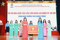 TRƯỜNG THCS QUANG TRUNG VINH DỰ NHẬN NHIỀU DANH HIỆU CAO QUÝ TẠI LỄ TUYÊN DƯƠNG KHEN THƯỞNG CÔNG ĐOÀN KHỐI GIÁO DỤC