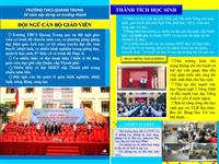 Trường THCS Quang Trung thông báo tuyển sinh vào lớp 6 năm học 2021-2022 