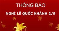 Thông báo nghỉ lễ Quốc khánh 2/9 năm 2024