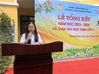 Bài phát biểu tri ân thầy cô và mái trường của học sinh khối 9